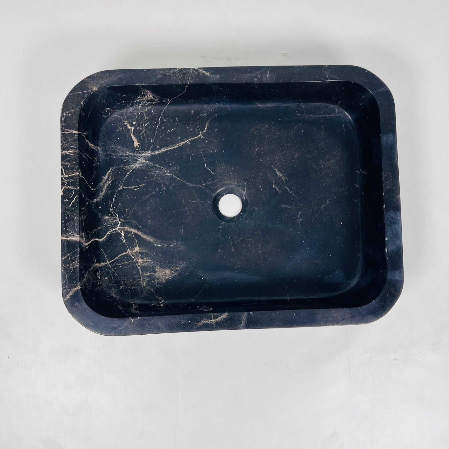 Rounded Rectangle Sink - Polish Black