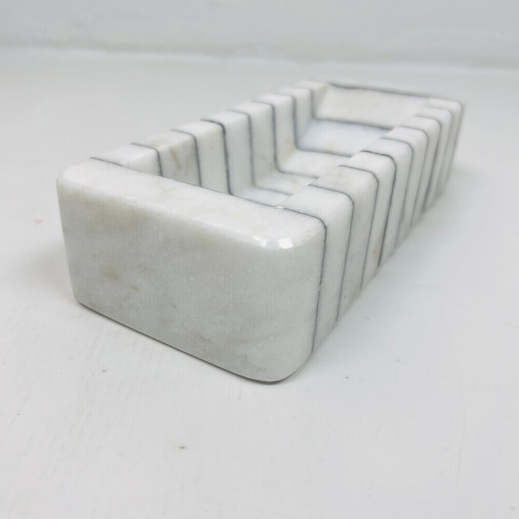 Pinstriped Rectangle Soap Dish