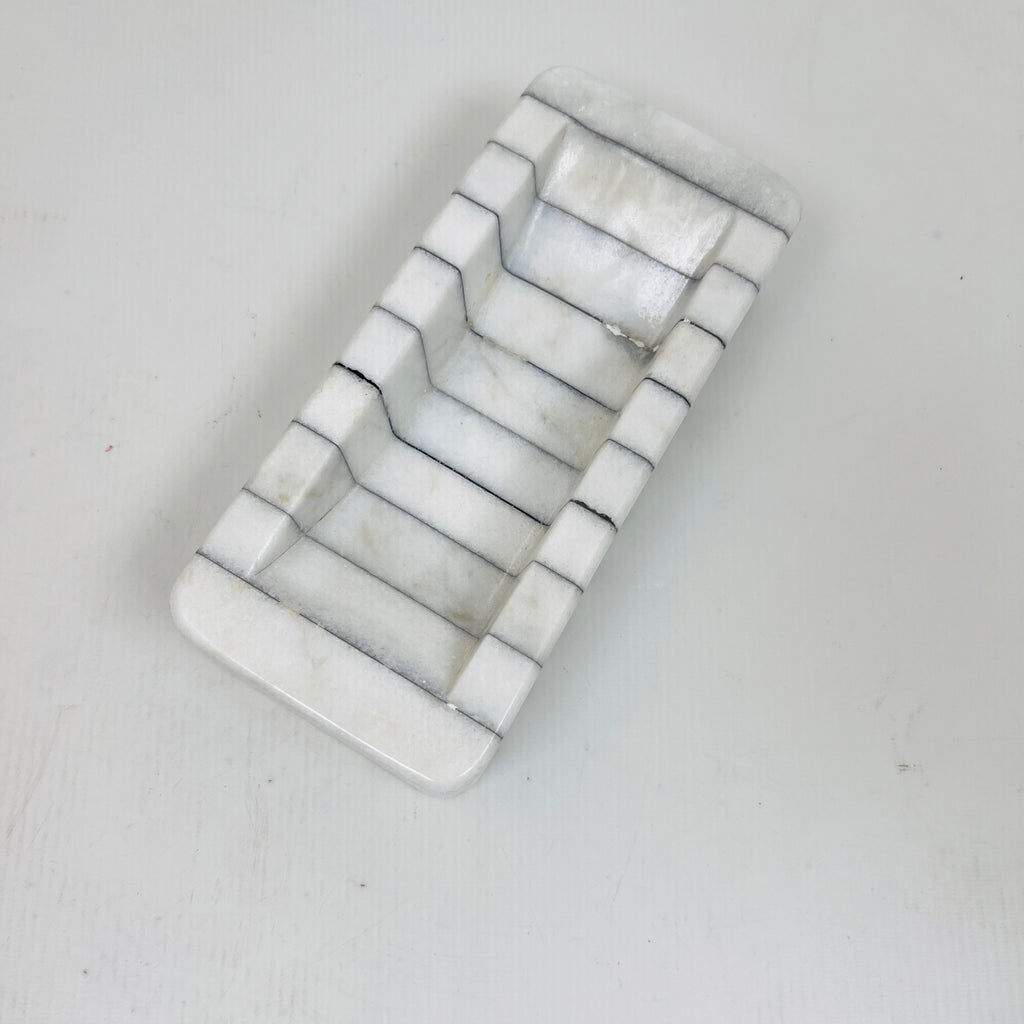 Pinstriped Rectangle Soap Dish