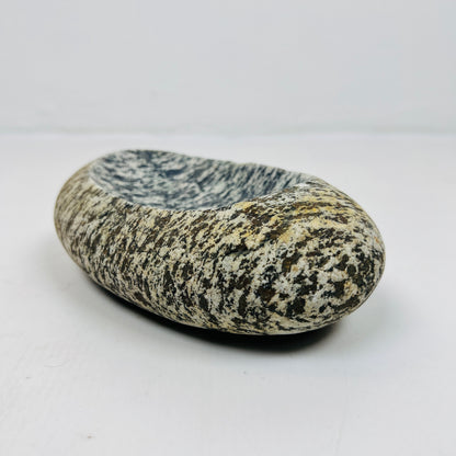 Grey White Splotched Soap Dish - Riverstone
