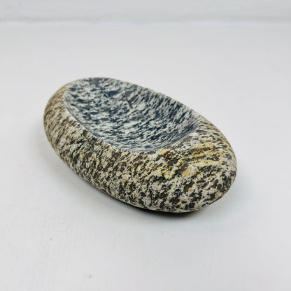Grey White Splotched Soap Dish - Riverstone