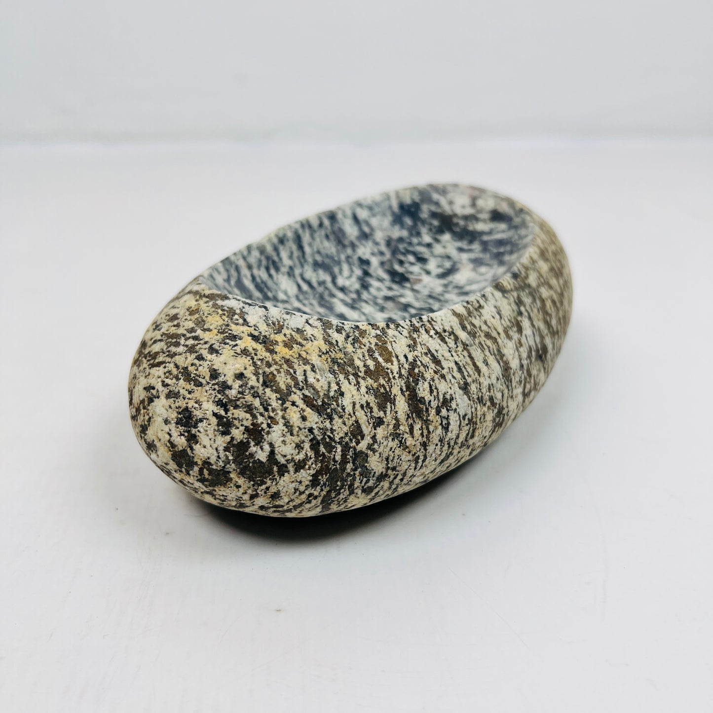 Grey White Splotched Soap Dish - Riverstone