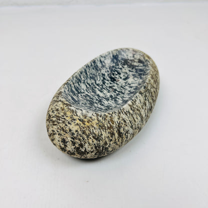 Grey White Splotched Soap Dish - Riverstone