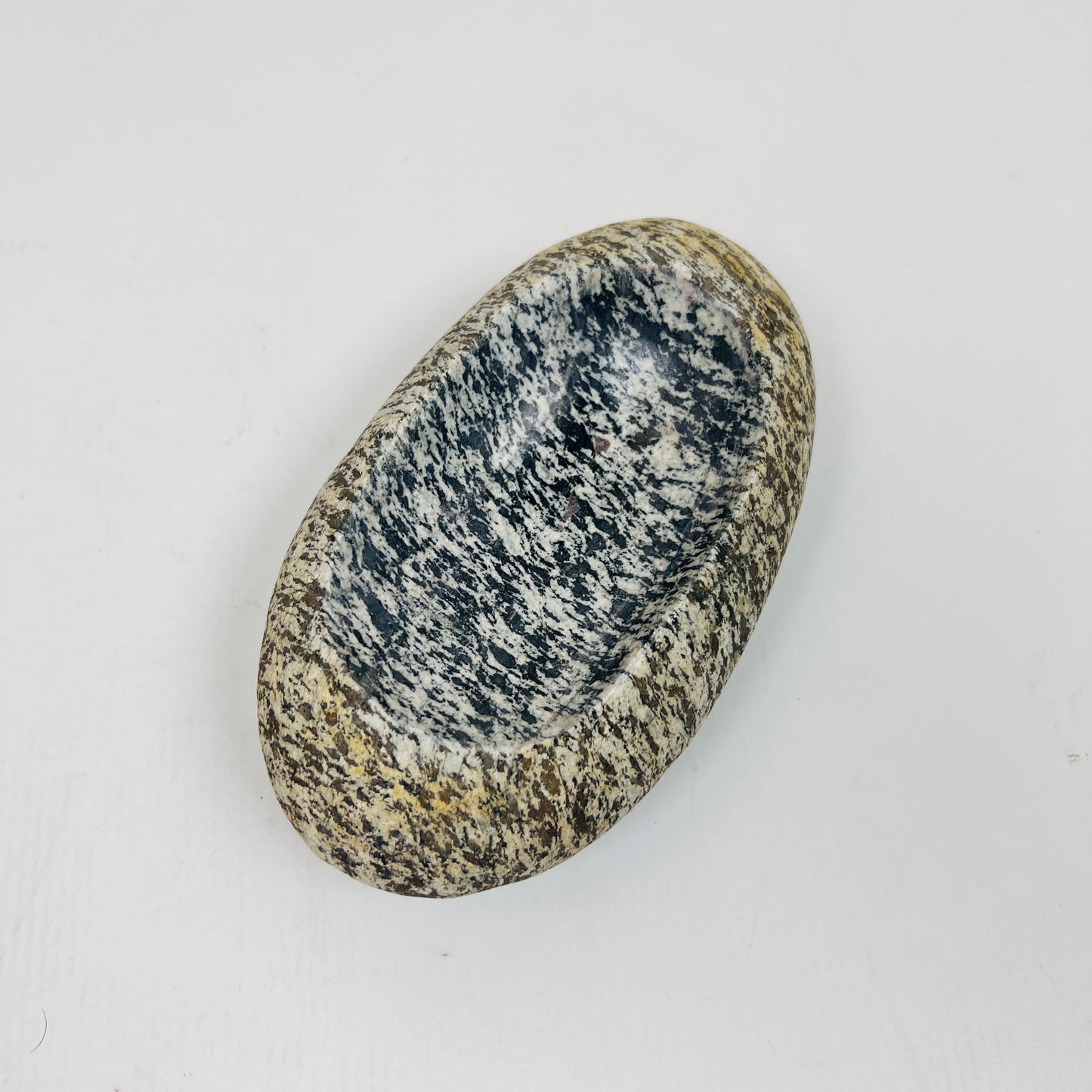 Grey White Splotched Soap Dish - Riverstone