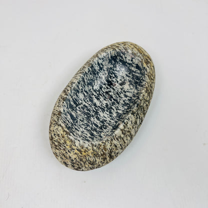 Grey White Splotched Soap Dish - Riverstone