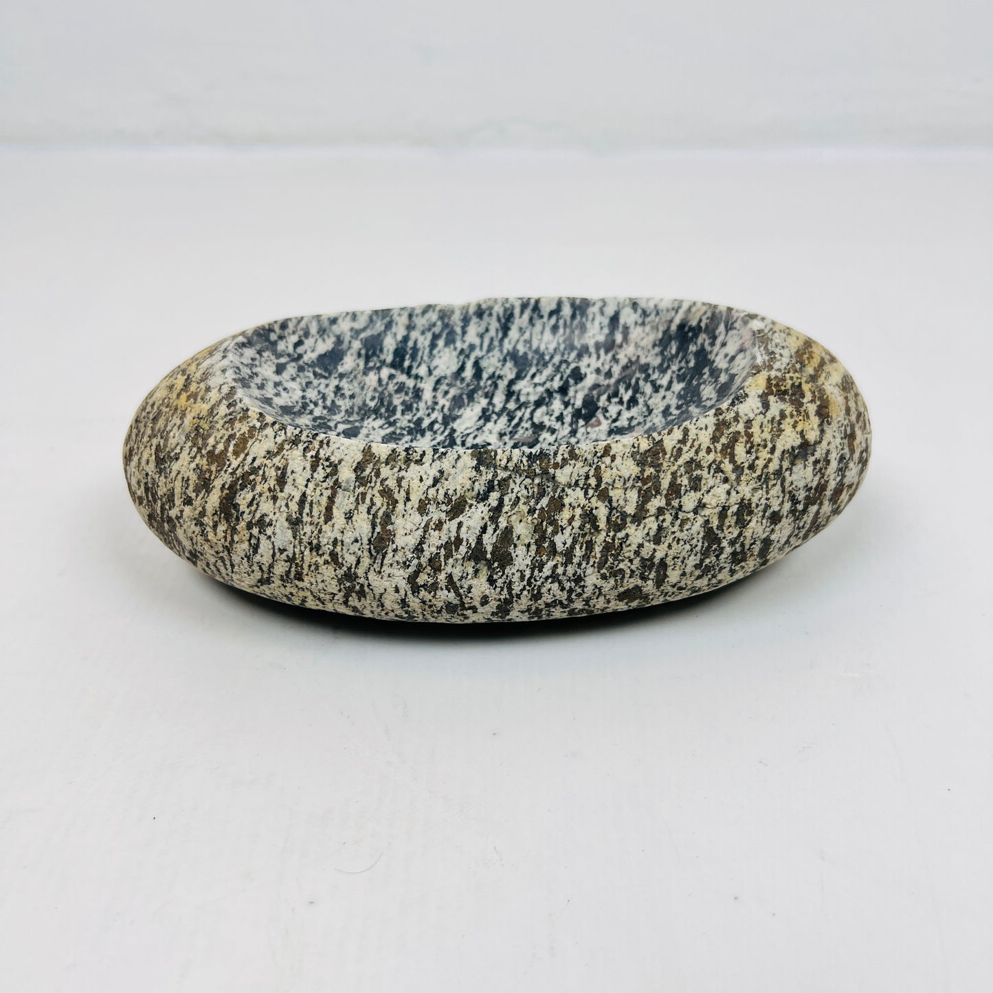 Grey White Splotched Soap Dish - Riverstone