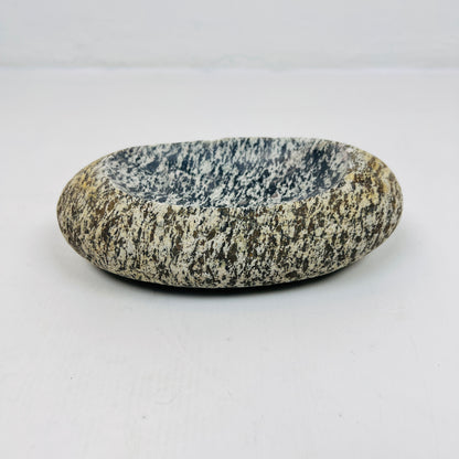 Grey White Splotched Soap Dish - Riverstone