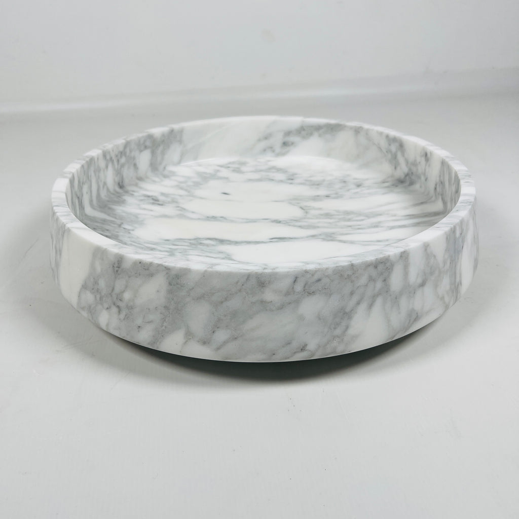 White and Gray Veined Bowl