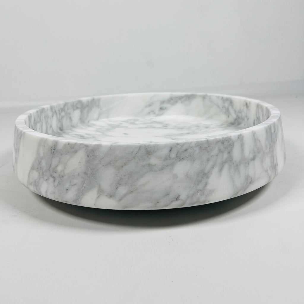 White and Gray Veined Bowl