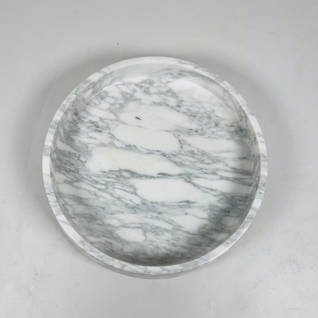 White and Gray Veined Bowl