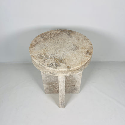 Jigsaw Travertine Table