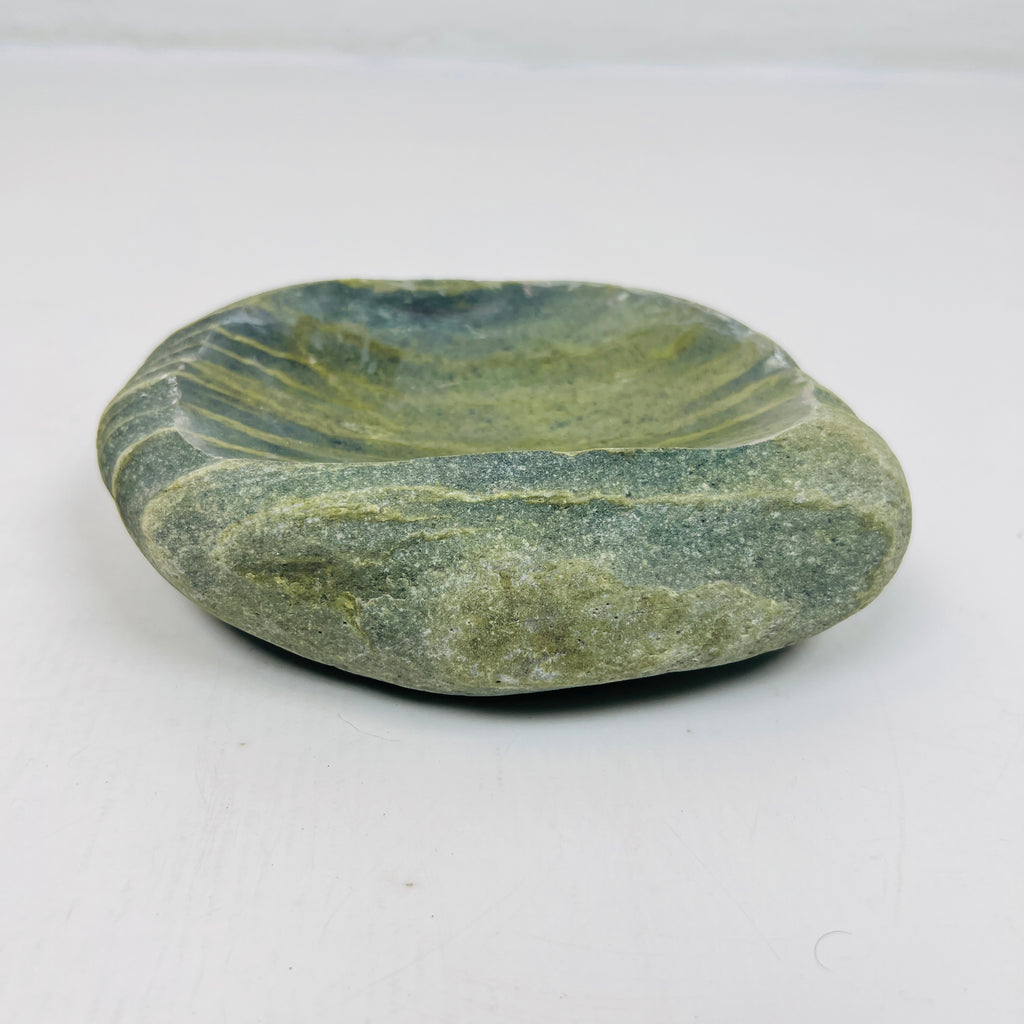 Riverstone Green And Blue Lined Soap Dish