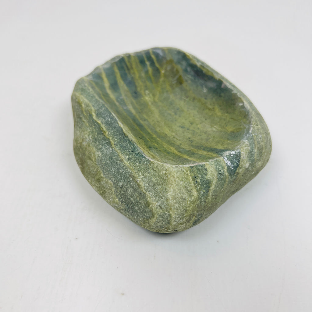 Riverstone Green And Blue Lined Soap Dish