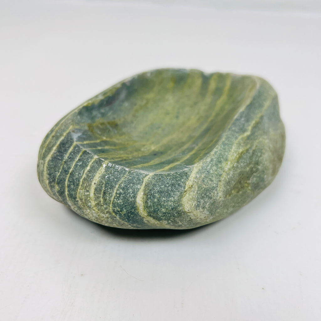 Riverstone Green And Blue Lined Soap Dish