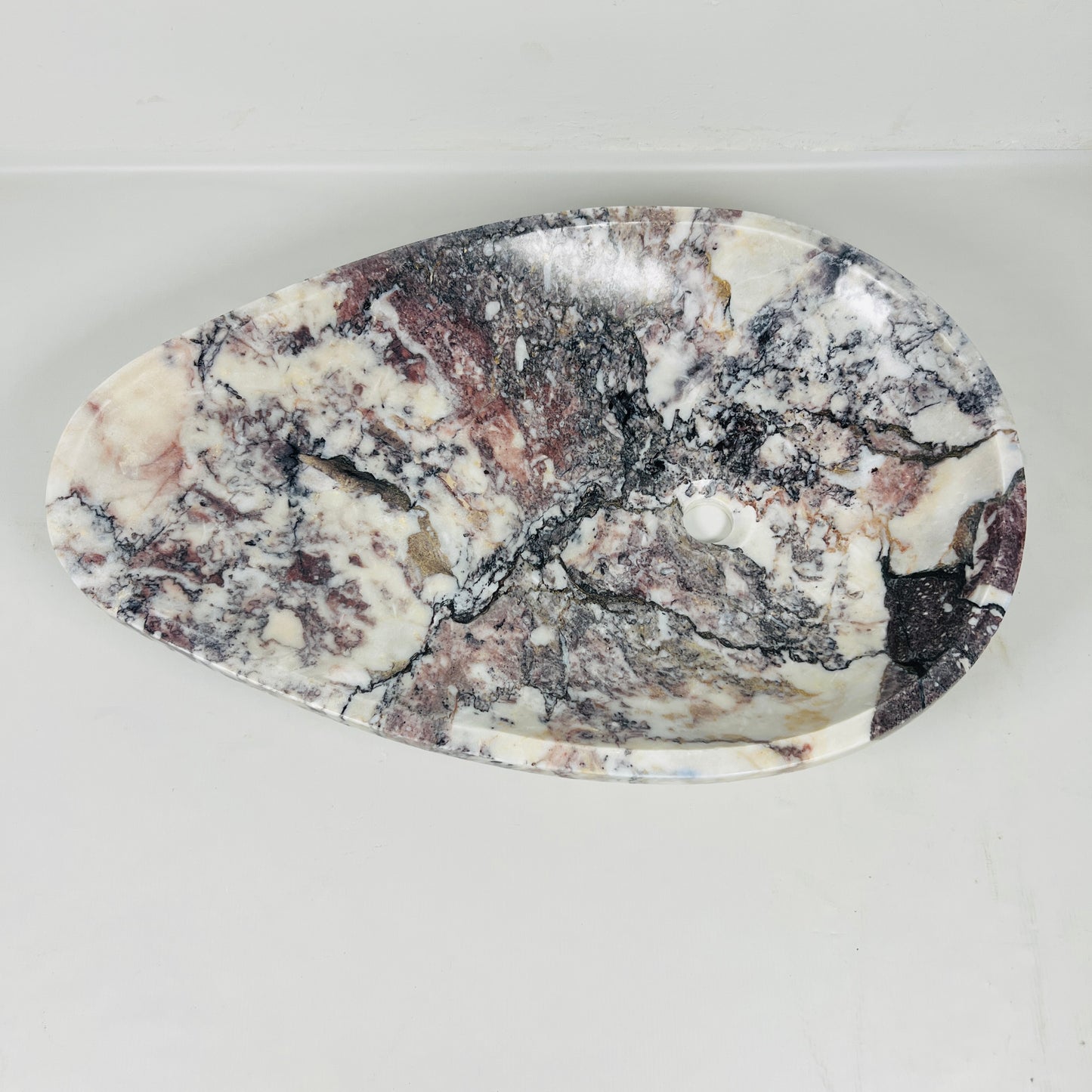 Teardrop Sink - Red & White