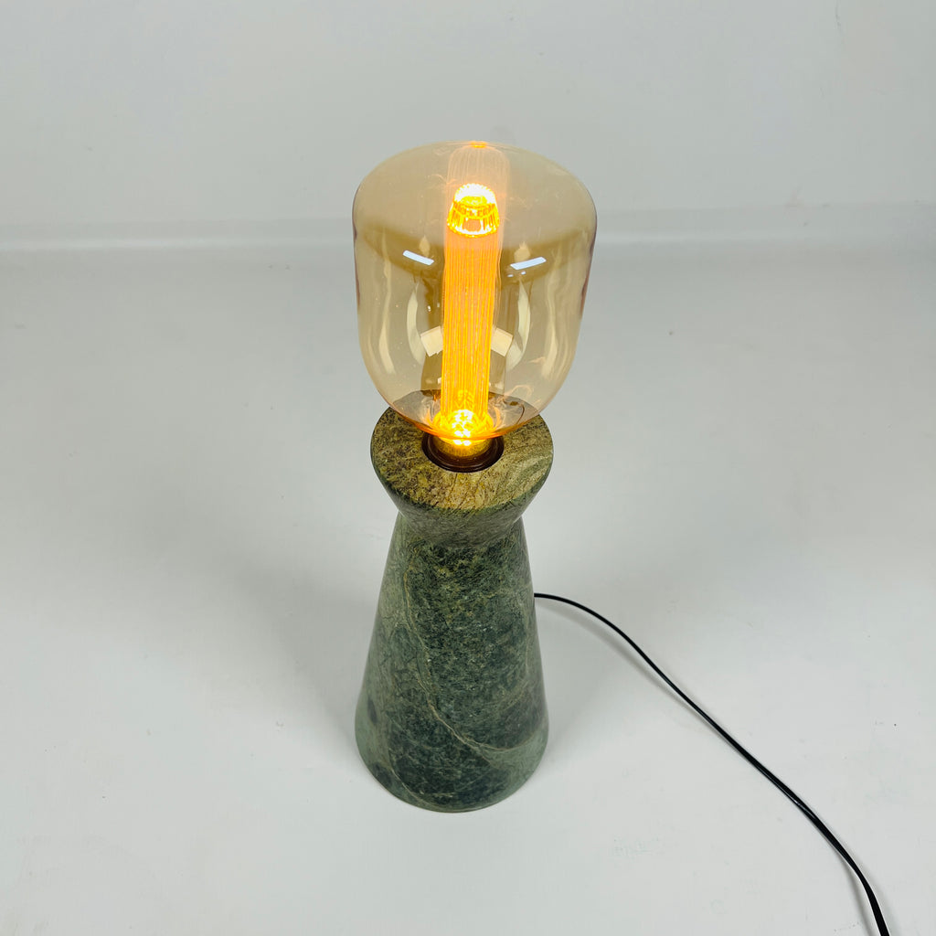 Jungle Green Funnel Splashed Lamp