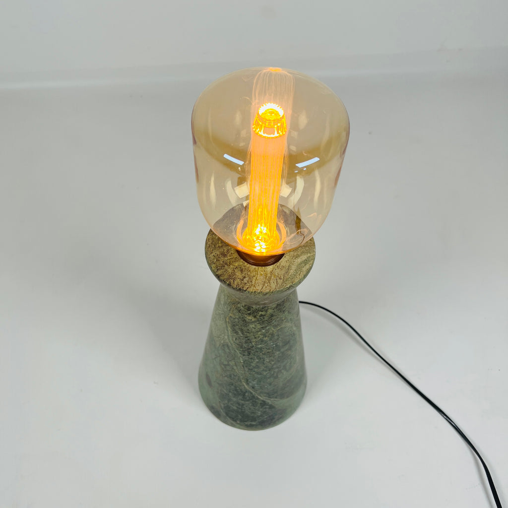 Jungle Green Funnel Splashed Lamp