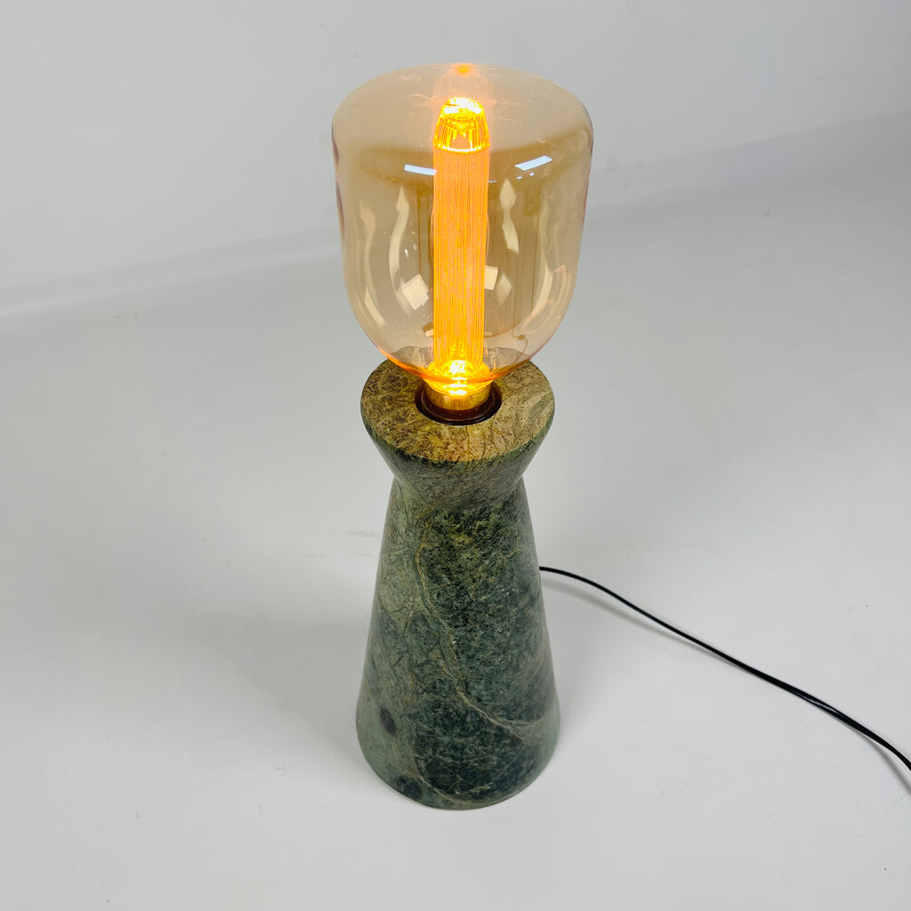 Jungle Green Funnel Splashed Lamp