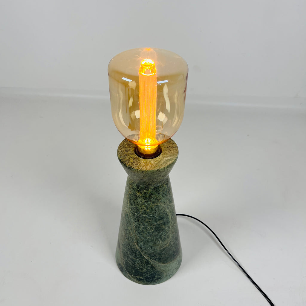 Jungle Green Funnel Splashed Lamp