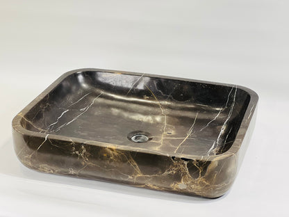 Rounded Rectangle Sink - Black