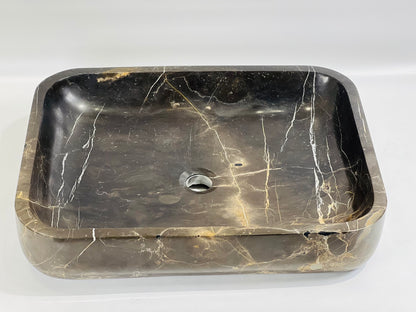 Rounded Rectangle Sink - Black