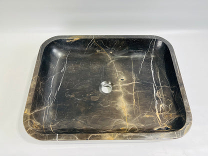 Rounded Rectangle Sink - Black