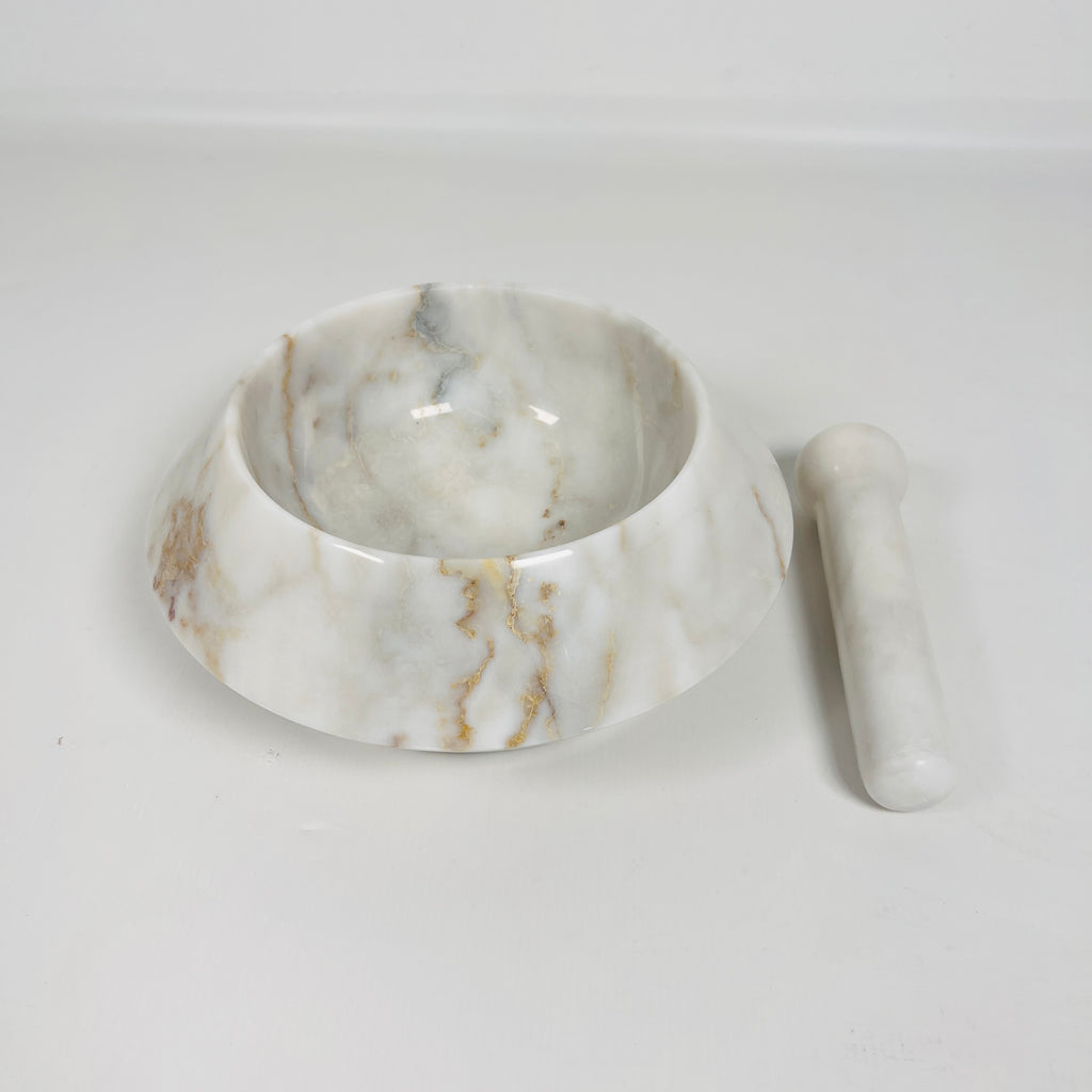 Cheetah White Mortar & Pestle