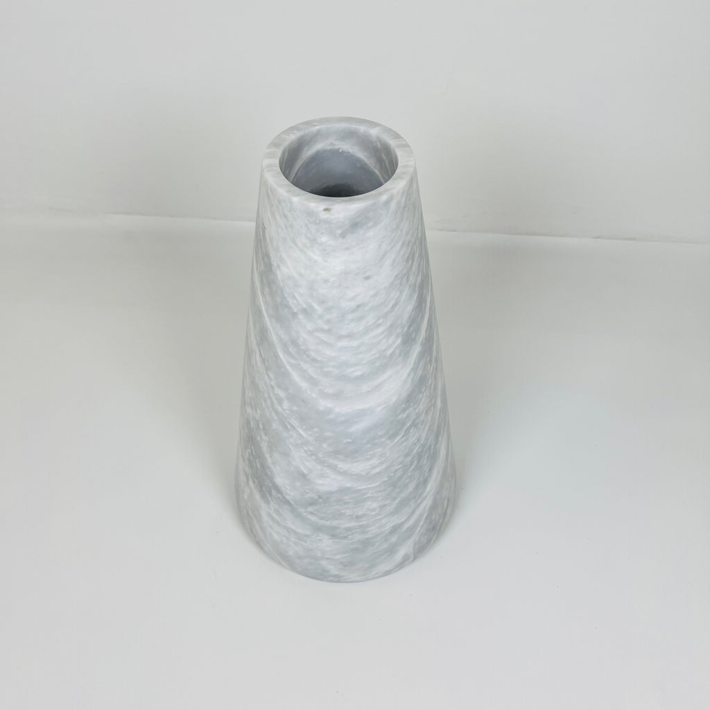 Funnel Grey Grazed Vase