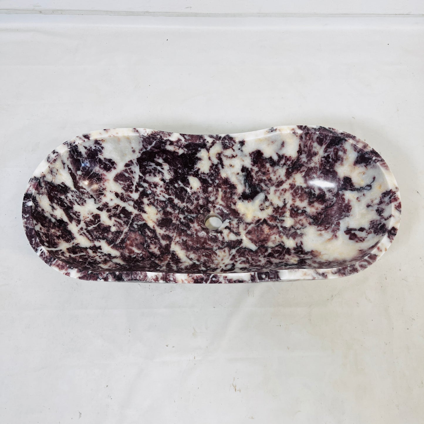 Flow Marble Sink - Red & White