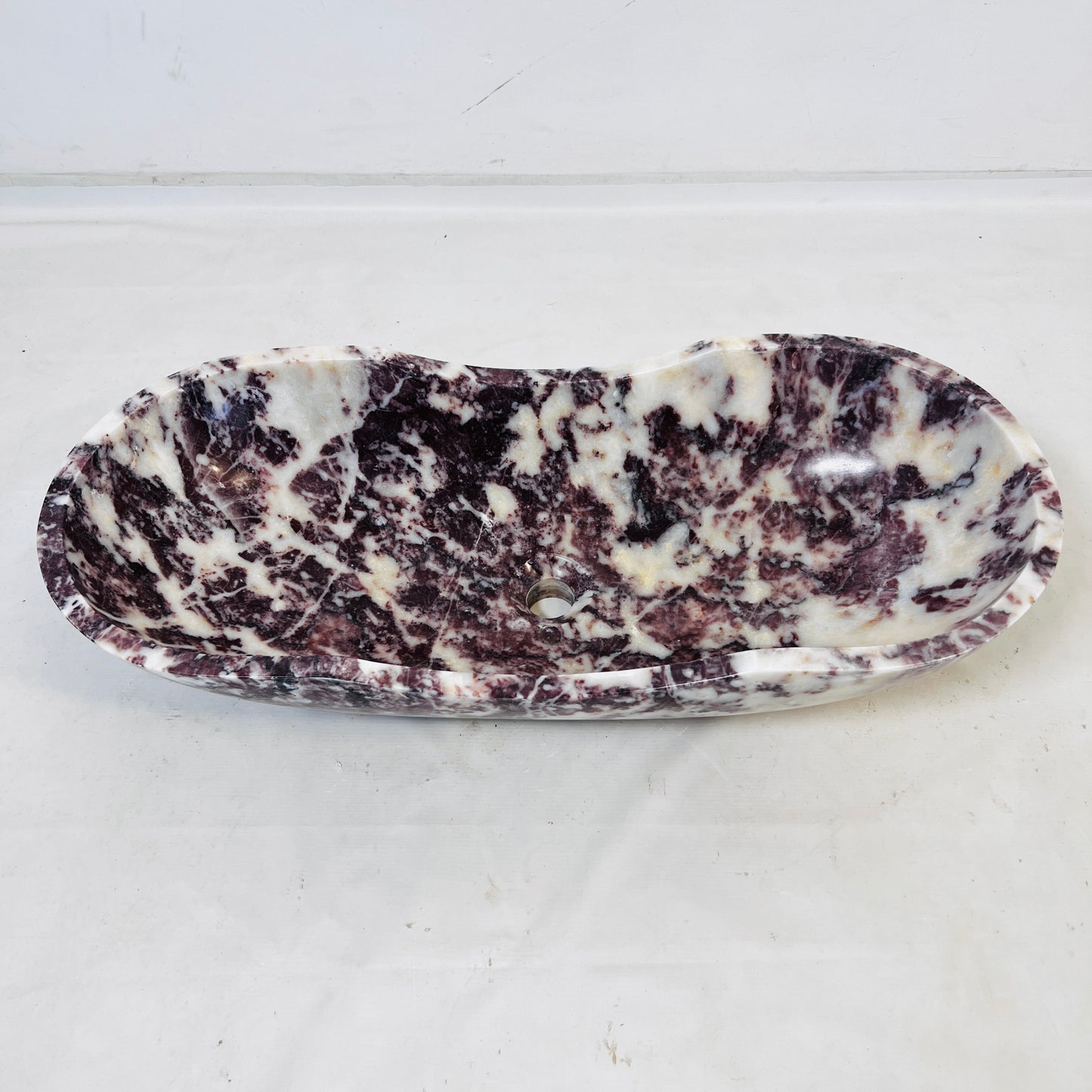 Flow Marble Sink - Red & White