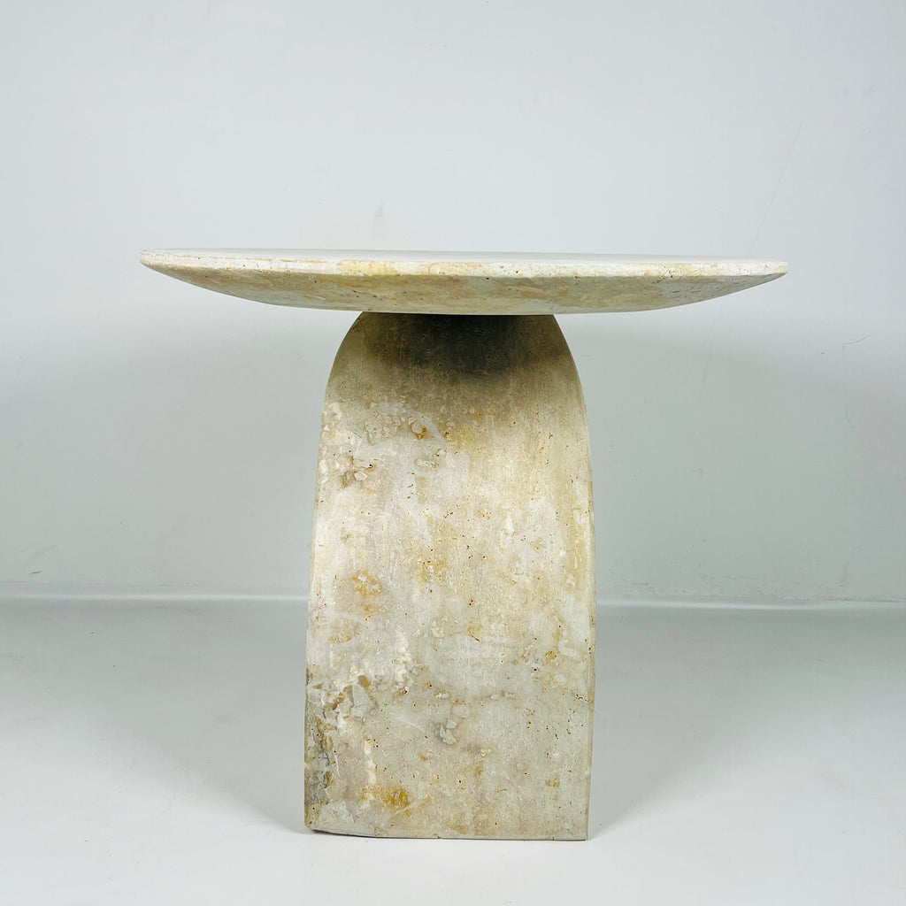 Nimbus Stroked Travertine Table