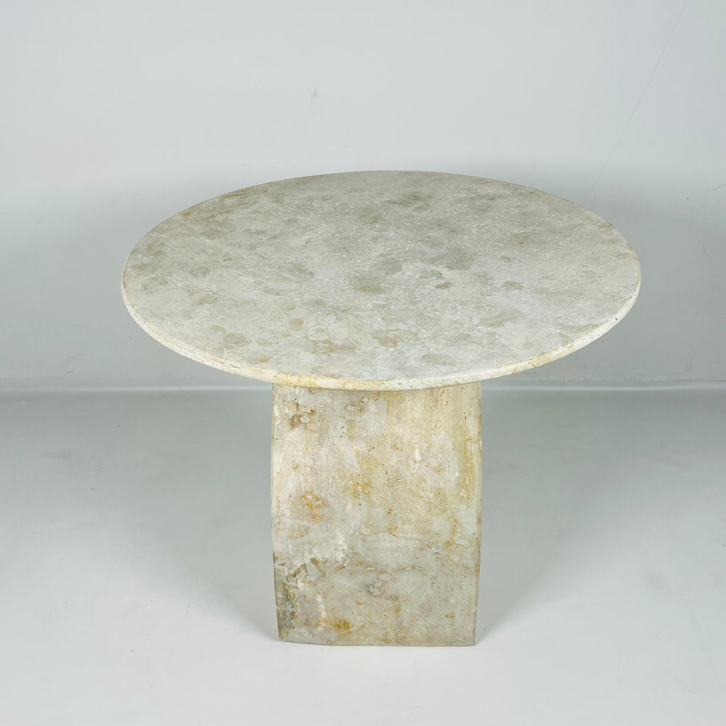 Nimbus Stroked Travertine Table