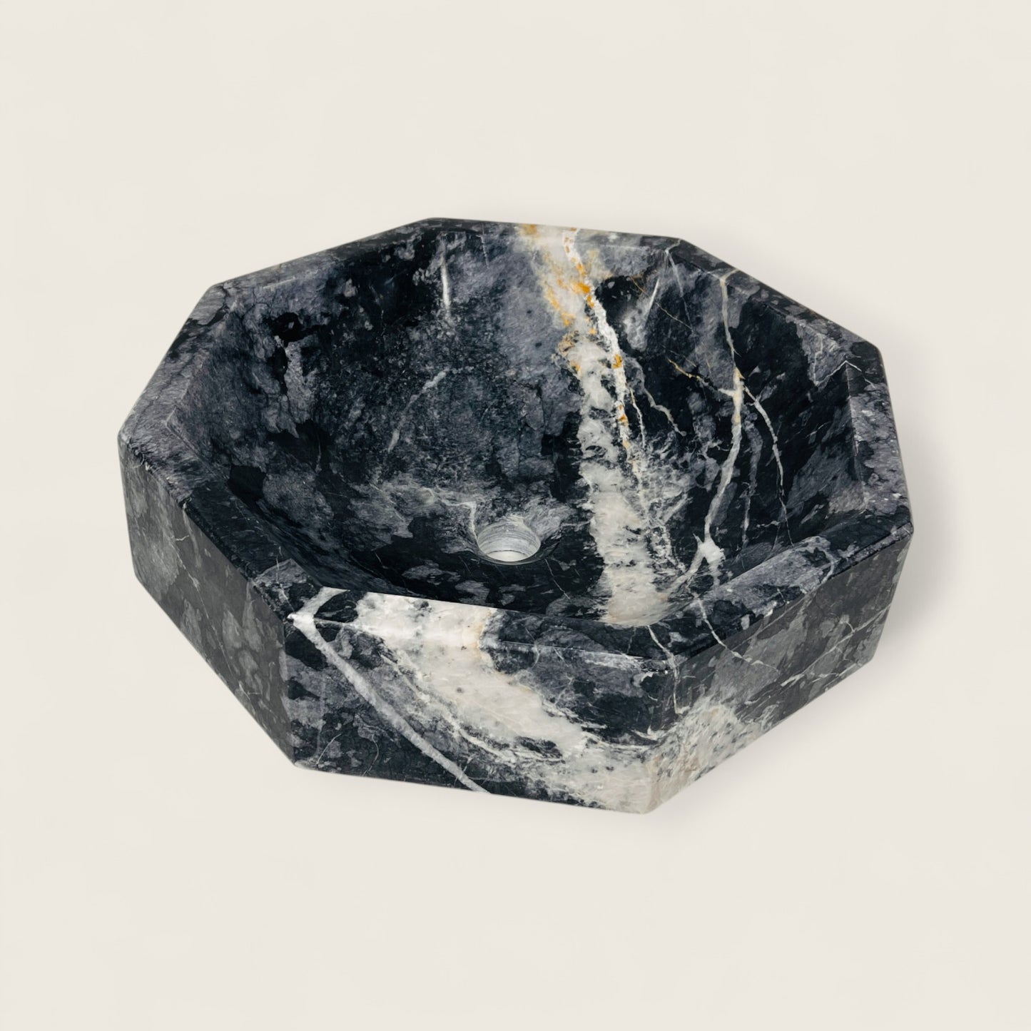 Octagonal Sink - Black & Blue