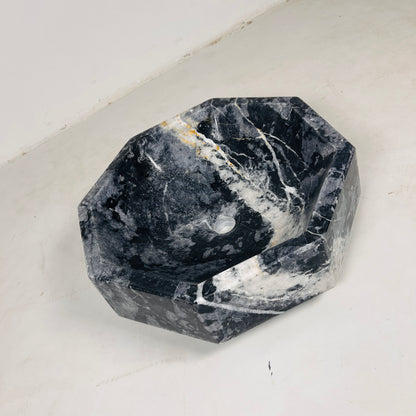 Octagonal Sink - Black & Blue