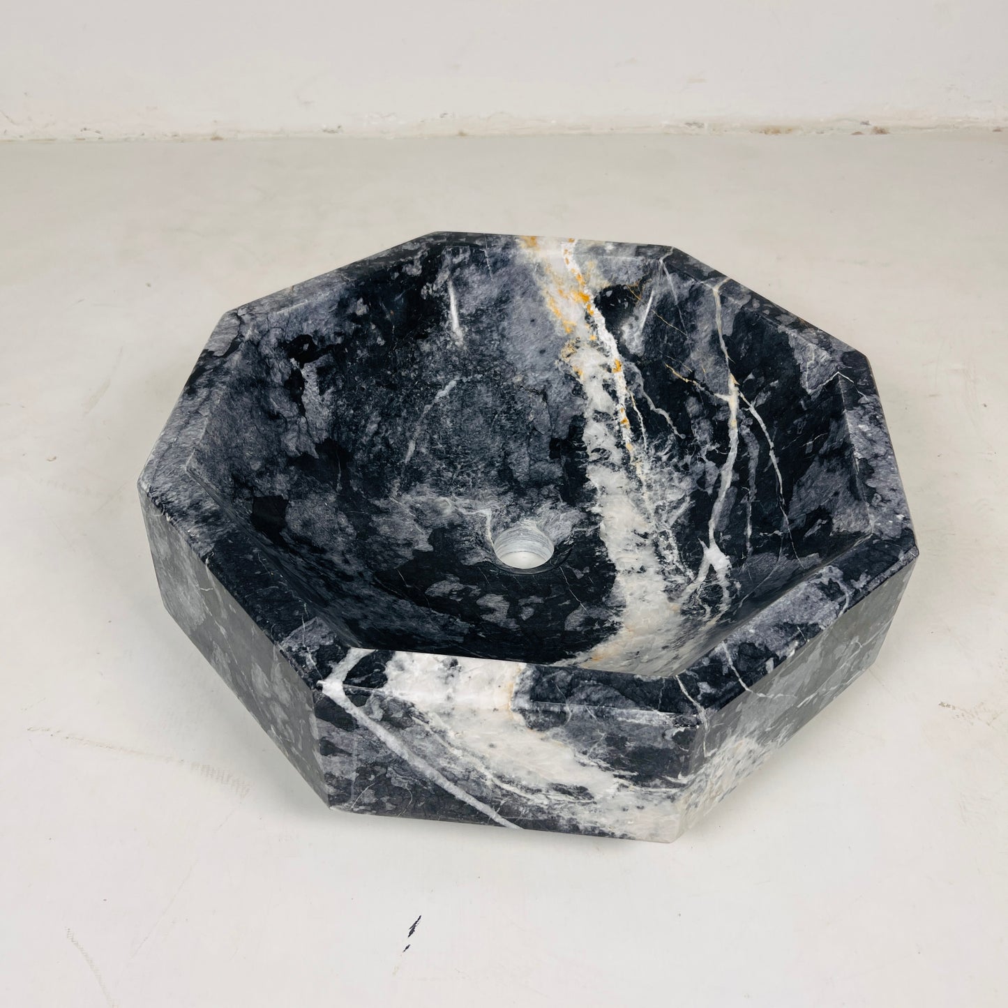 Octagonal Sink - Black & Blue