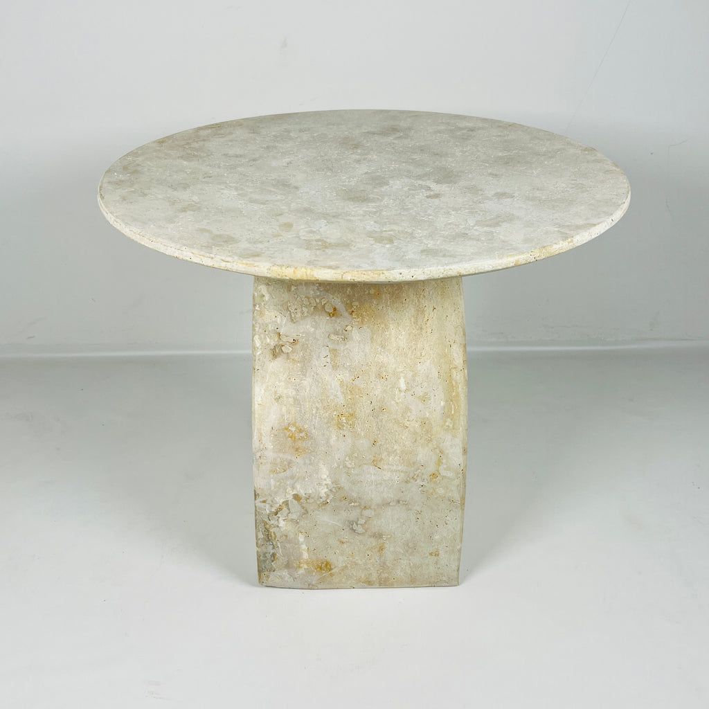 Nimbus Stroked Travertine Table