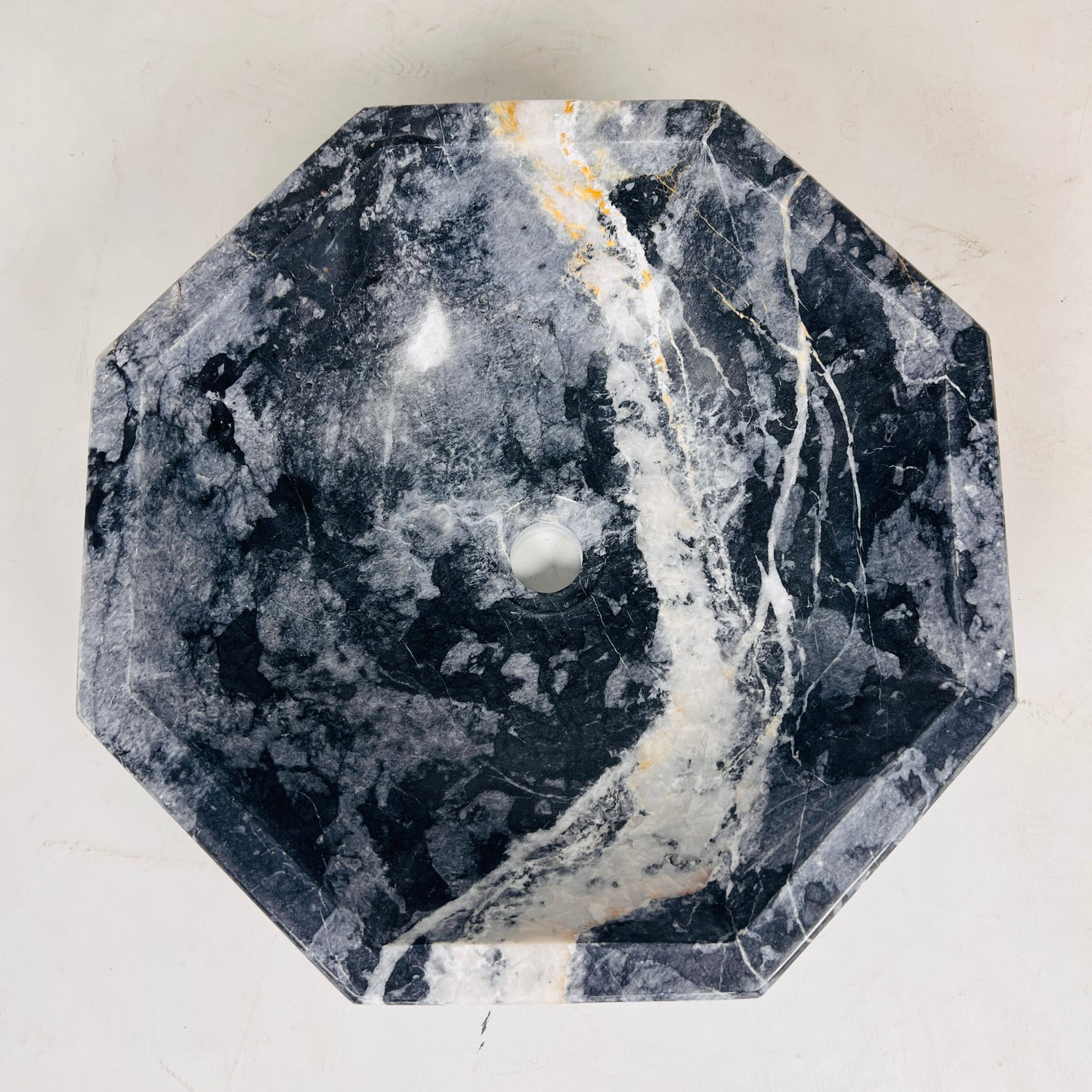 Octagonal Sink - Black & Blue