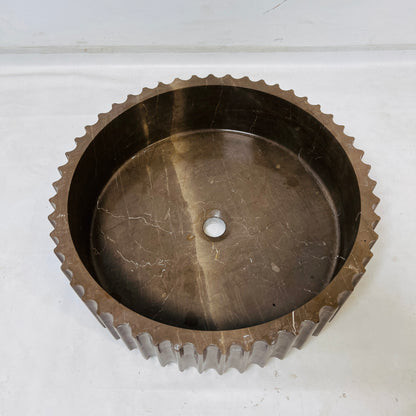 Fluted Sink - Brown