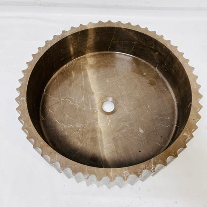 Fluted Sink - Brown