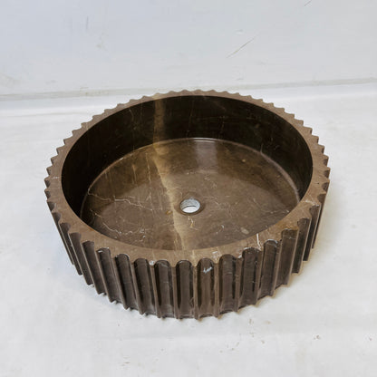 Fluted Sink - Brown