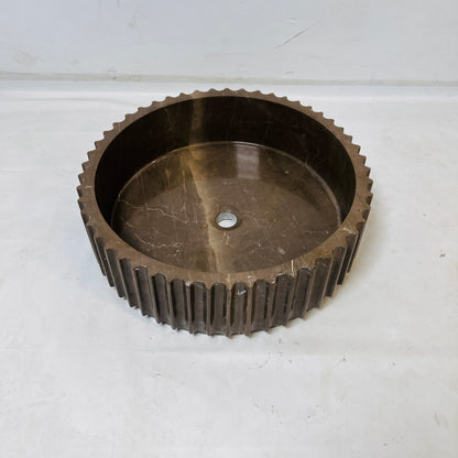 Fluted Sink - Brown
