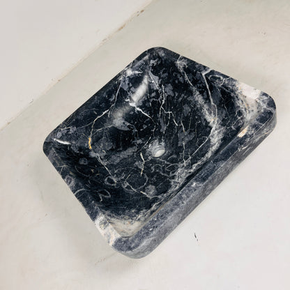 Trapeze Sink - Blue & Black