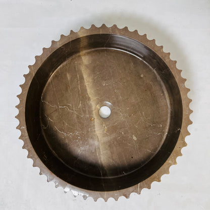 Fluted Sink - Brown