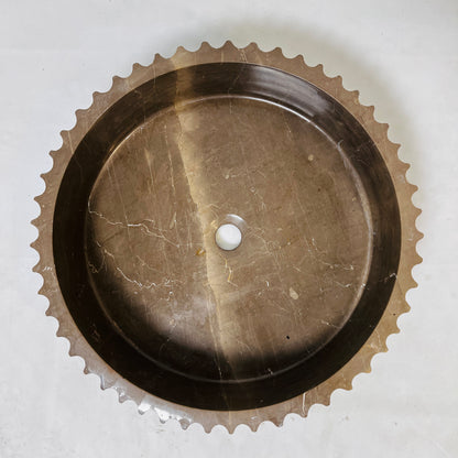 Fluted Sink - Brown
