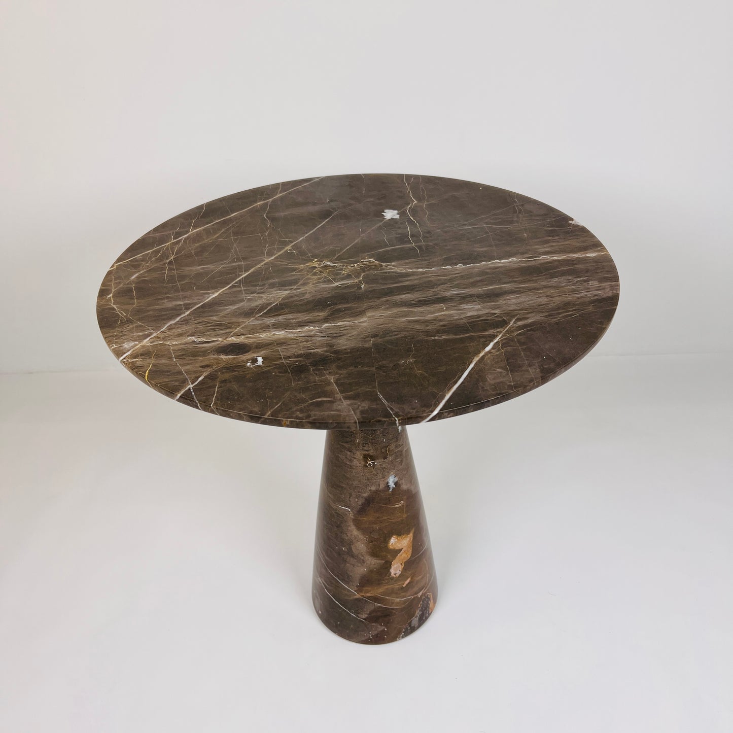 Amber Grazed Travertine Side Table