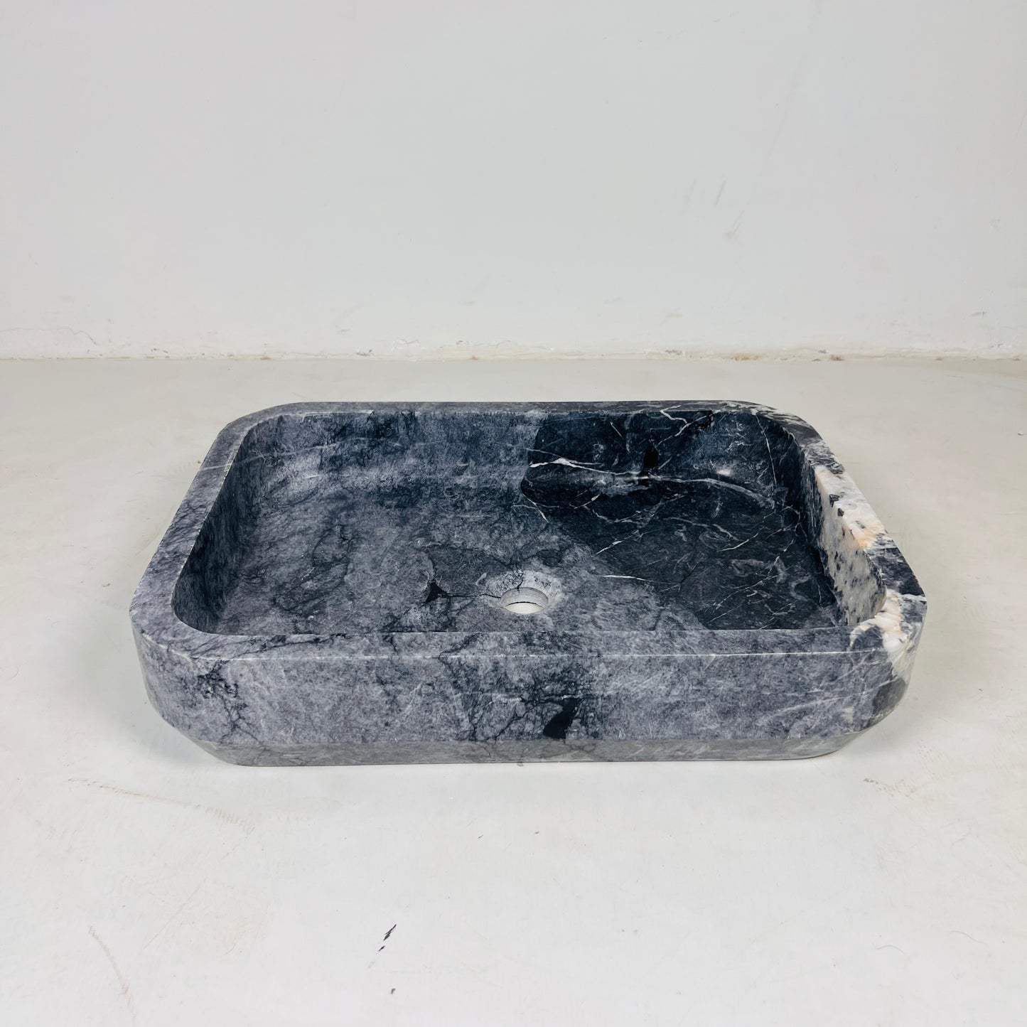 Rounded Rectangle Sink - Black & Blue