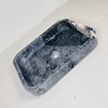 Rounded Rectangle Sink - Black & Blue