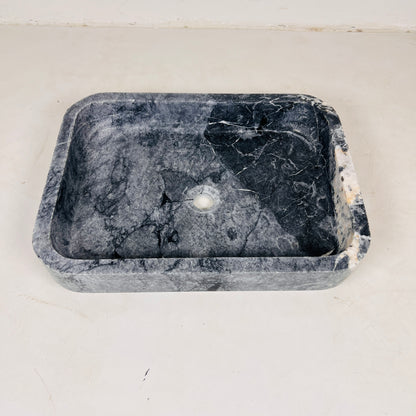 Rounded Rectangle Sink - Black & Blue