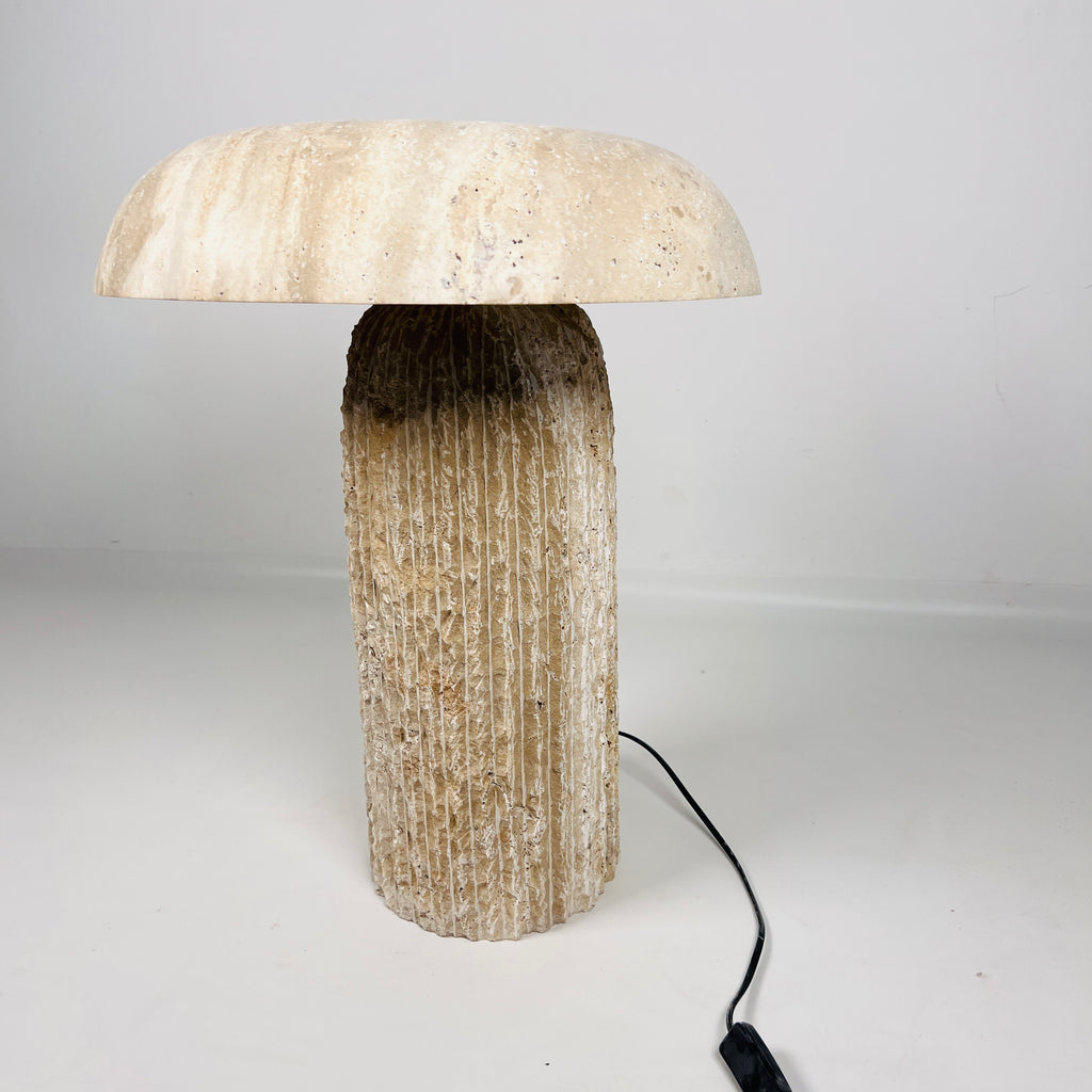 Mushroom Travertine Lamp