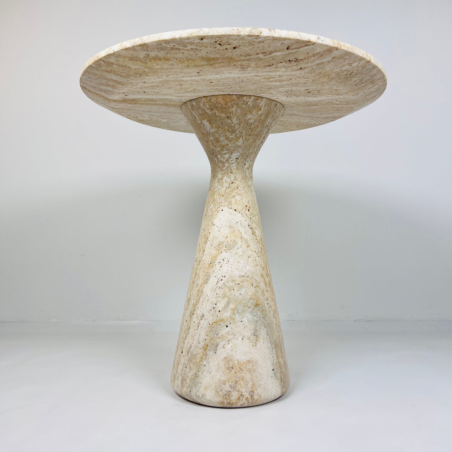 Light Travertine Side Table